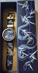 Swatch BLUE AND GOLDEN LITHE DANCER SB05Z700 Orologio unisex